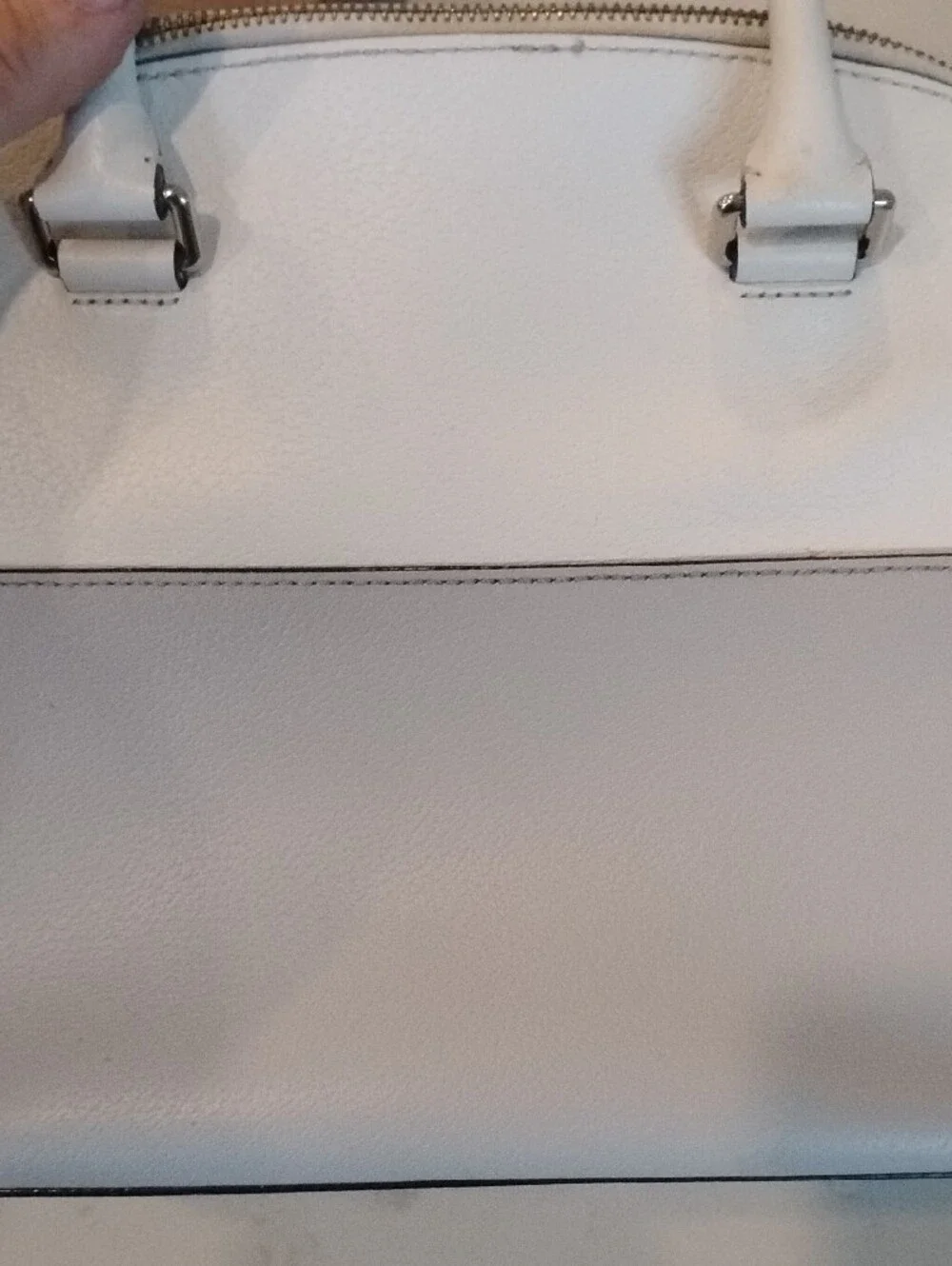 kate spade White Dome Satchel with Detachable Strap